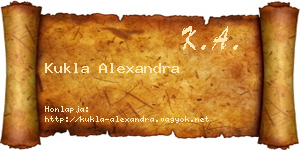 Kukla Alexandra névjegykártya